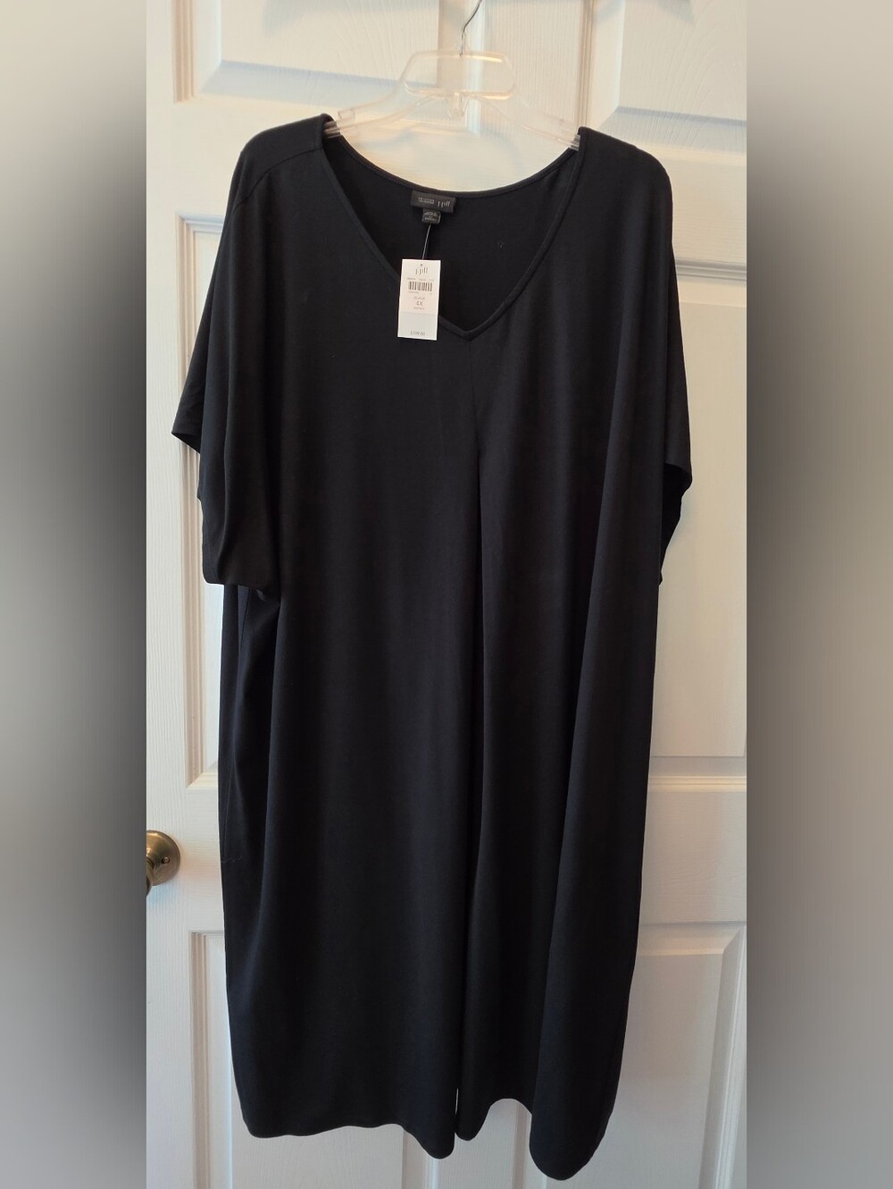 J. Jill Black V-Neck Short Sleeve Tee Dress
